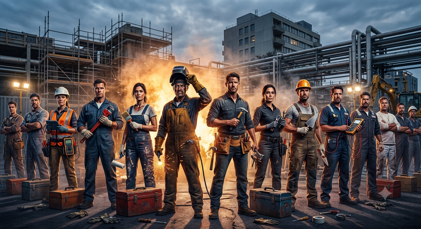 Profesionales de oficios mejor pagados sin carrera: soldador en taller industrial